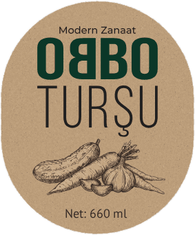 OBBO Turşu etiketi: Modern Zanaat, 660 ml